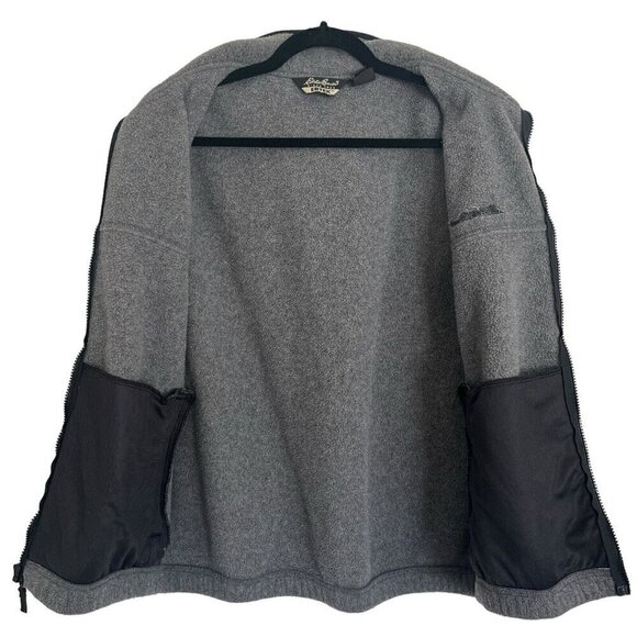 Eddie Bauer Ebtek Men Large Full Zip Fleece Vest Gray Polartec Vintage Gorpcore - Picture 10 of 12